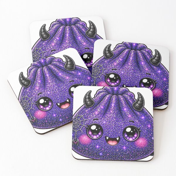 Item preview, Purple Devil Dumpling Squishy | Sparkly Eyes, Bat Wings & Spooky Cute Halloween Design designed and sold by Uniquememorable.