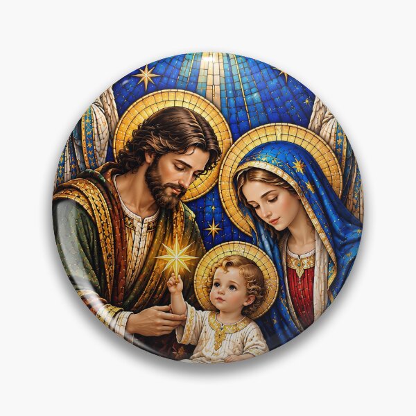 Item preview, Nativity Stained Glass Angel Christmas Religious Art designed and sold by Abide & Thread.