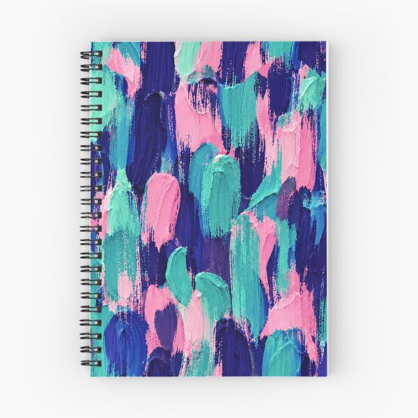 Item preview, Pink Teal Blue Abstract Brushstroke Pattern – Colorful Painted Texture designed and sold by Bodique.