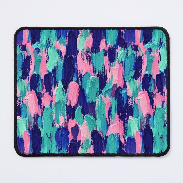 Item preview, Pink Teal Blue Abstract Brushstroke Pattern – Colorful Painted Texture designed and sold by Bodique.