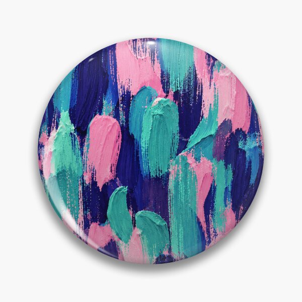 Item preview, Pink Teal Blue Abstract Brushstroke Pattern – Colorful Painted Texture designed and sold by Bodique.
