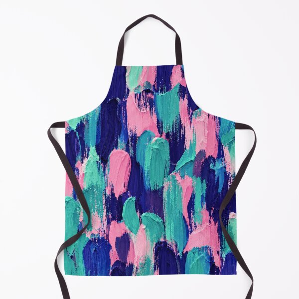 Item preview, Pink Teal Blue Abstract Brushstroke Pattern – Colorful Painted Texture designed and sold by Bodique.