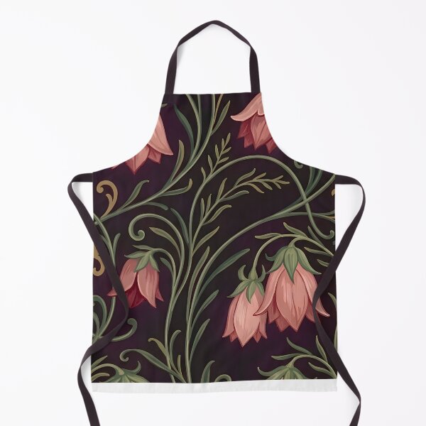 Item preview, Art Nouveau Hanging Bellflower Dark Plum Pattern designed and sold by Studio BC.