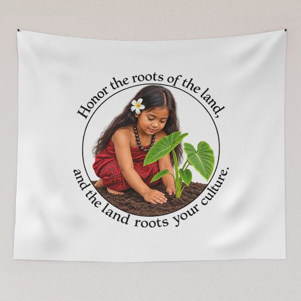 Item preview, Polynesian Heritage Proverb - Honor the roots of the land | Pacific Art designed and sold by ShakaLife.org.
