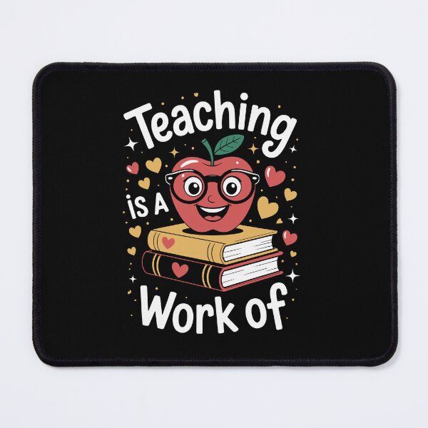 Item preview, Teaching Is A Work Of Heart – Cute Apple Teacher Appreciation Art designed and sold by jkrphoto.