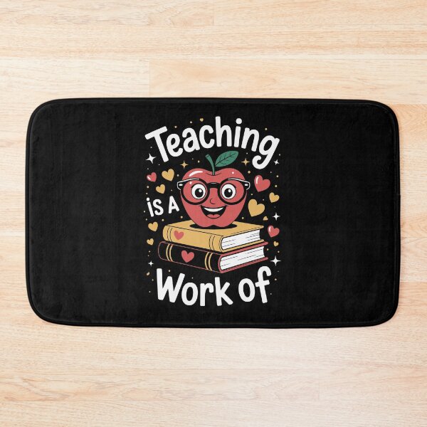 Item preview, Teaching Is A Work Of Heart – Cute Apple Teacher Appreciation Art designed and sold by jkrphoto.