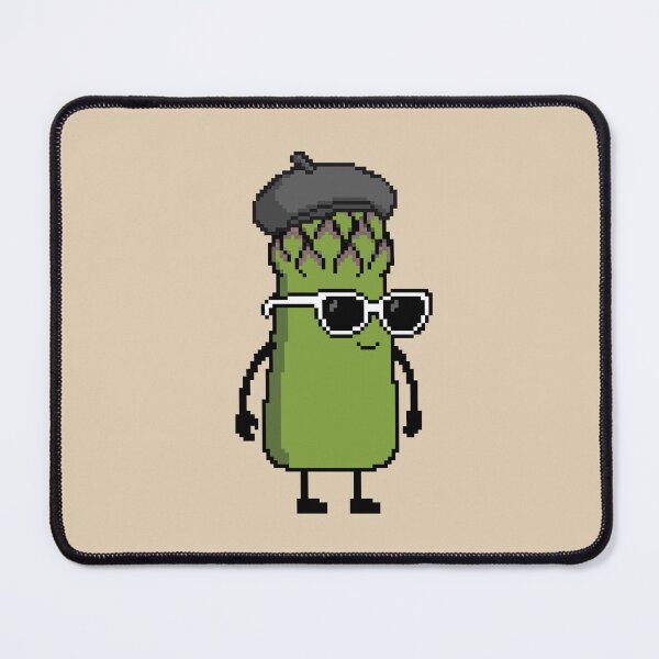 Item preview, Asparagus green Pixel with a Beret (BK) designed and sold by White Rim Mates.