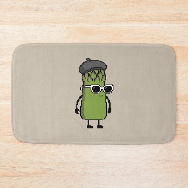 Item preview, Asparagus green Pixel with a Beret (BK) designed and sold by White Rim Mates.