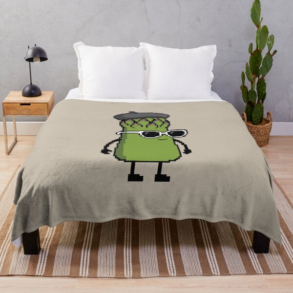 Item preview, Asparagus green Pixel with a Beret (BK) designed and sold by White Rim Mates.