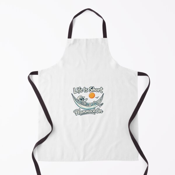 Item preview, Life Is Short Hammock On Skeleton - Camping Summer Beach Sticker designed and sold by VYBEHAUS.