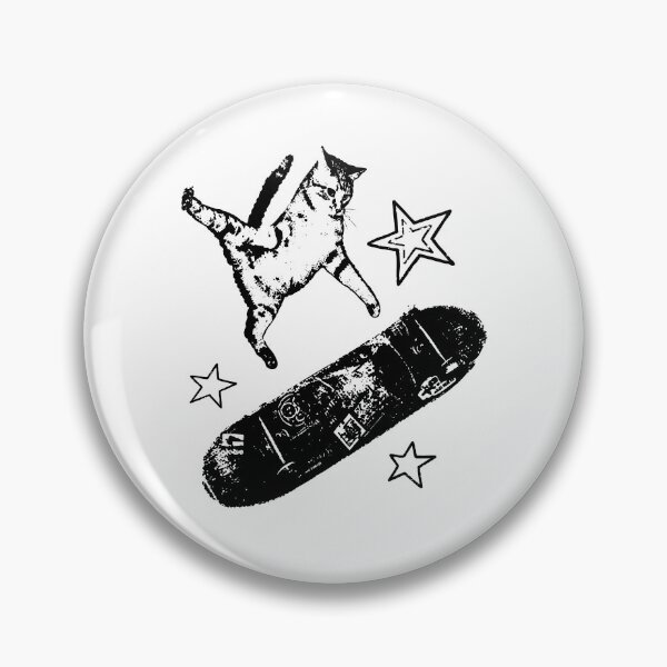 Item preview, Skateboarding Cat Y2K designed and sold by chizuneart.