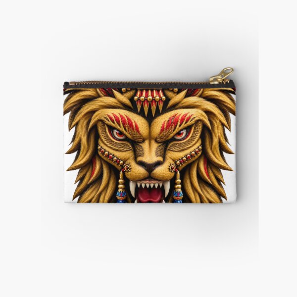 Item preview, Cebirus the Crimson Crested Lion Mascot or Regal Golden Lion Warrior Emblem designed and sold by jvrgraphs.