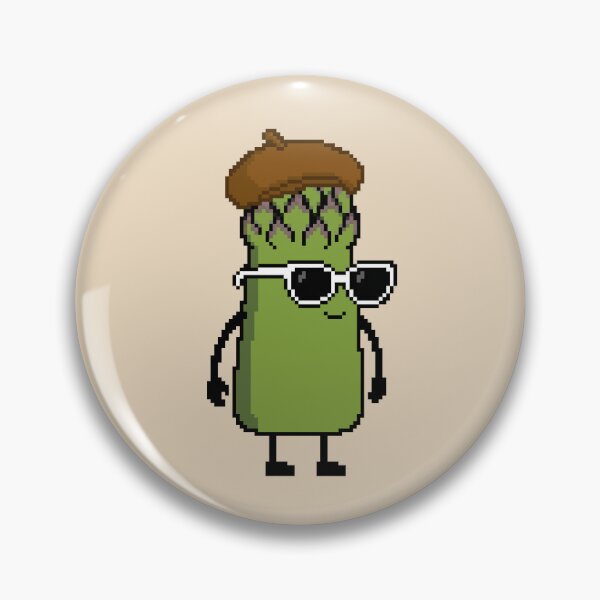 Item preview, Asparagus green Pixel with a Beret (BR) designed and sold by White Rim Mates.