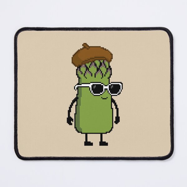 Item preview, Asparagus green Pixel with a Beret (BR) designed and sold by White Rim Mates.