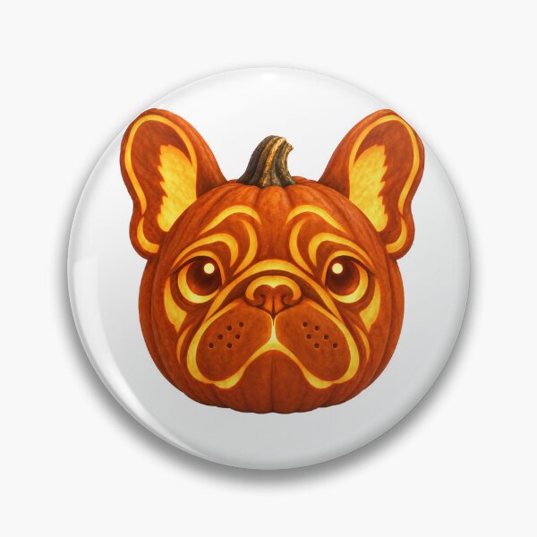 Item preview, French Bulldog Pumpkin – Cute Halloween Jack O Lantern Dog designed and sold by Bud the Pug & Friends .