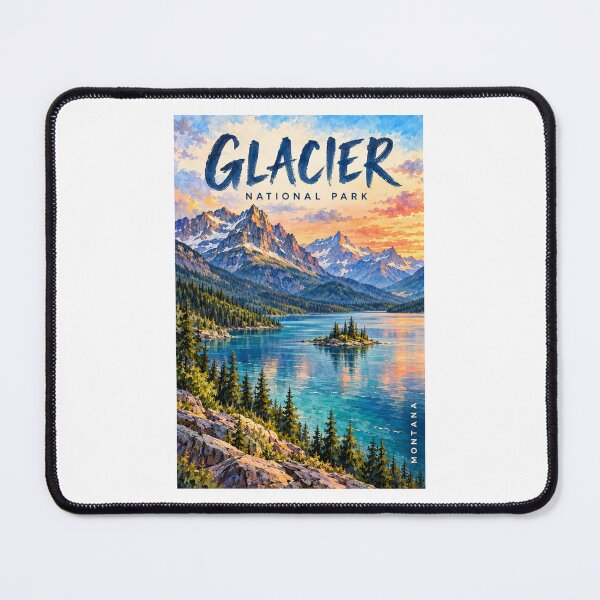 Item preview, Glacier National Park - Montana designed and sold by GoodOldVintage.