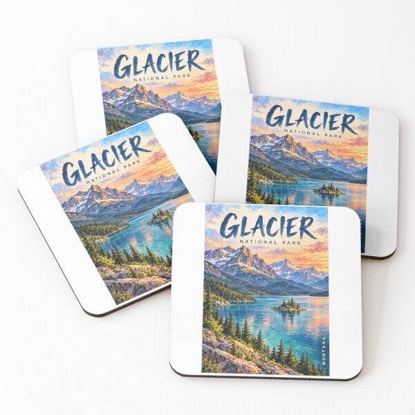 Item preview, Glacier National Park - Montana designed and sold by GoodOldVintage.