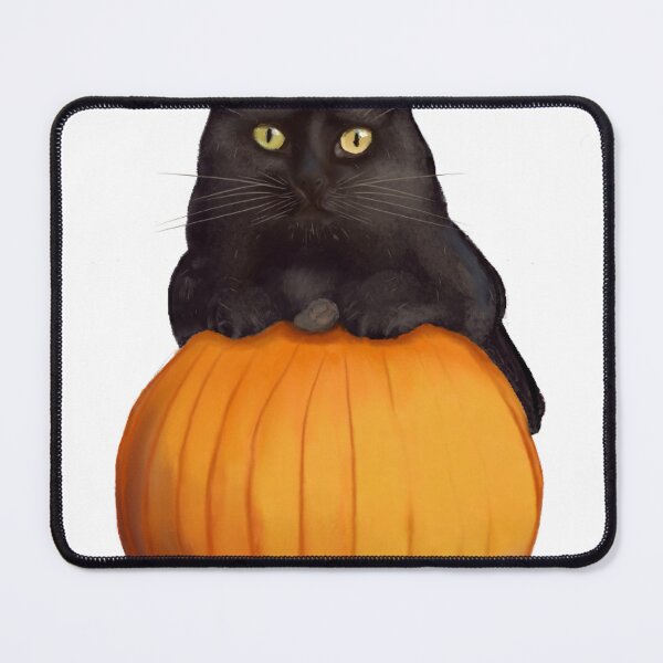 Item preview, Black cat sitting on a pumpkin designed and sold by AanamDesigns63.