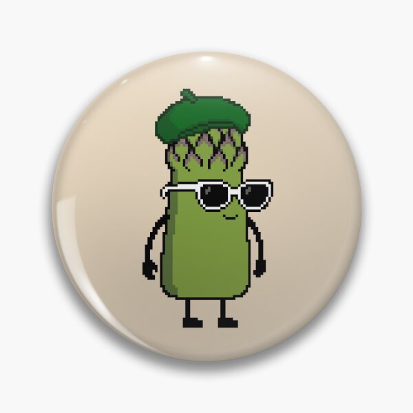 Item preview, Asparagus green Pixel with a Beret (GN) designed and sold by White Rim Mates.