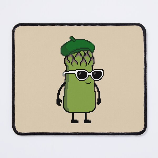 Item preview, Asparagus green Pixel with a Beret (GN) designed and sold by White Rim Mates.