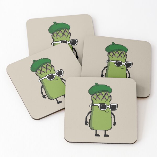 Item preview, Asparagus green Pixel with a Beret (GN) designed and sold by White Rim Mates.