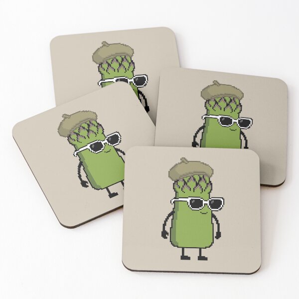 Item preview, Asparagus green Pixel with a Beret (KH) designed and sold by White Rim Mates.