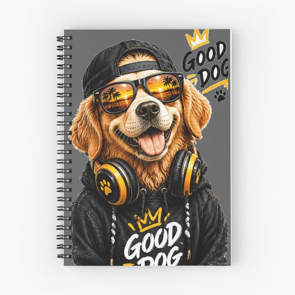 Item preview, Cool Golden Retriever in Streetwear with Headphones designed and sold by InterStore78.