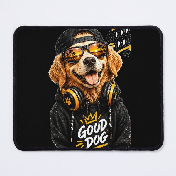Item preview, Cool Golden Retriever in Streetwear with Headphones designed and sold by InterStore78.