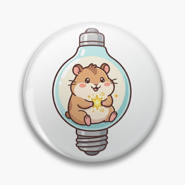 Item preview, Brain Loading Cute Hamster Lightbulb - Funny Student Sticker designed and sold by ravyin.
