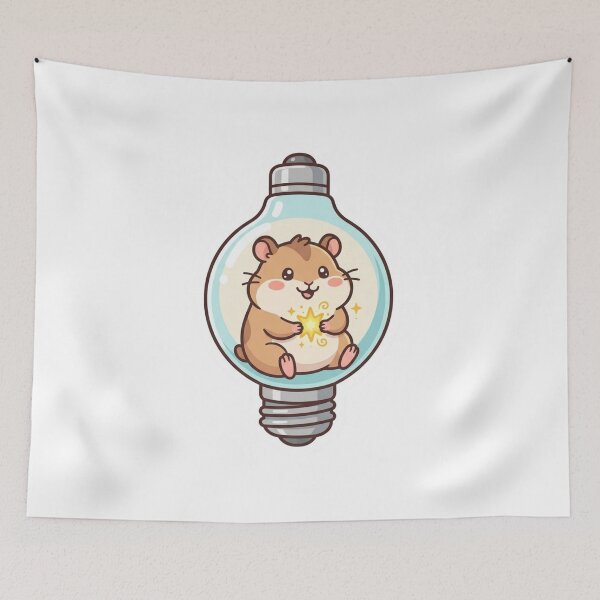 Item preview, Brain Loading Cute Hamster Lightbulb - Funny Student Sticker designed and sold by ravyin.
