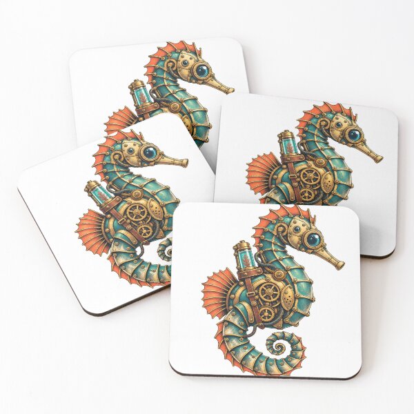 Item preview, Steampunk seahorse gears brass ocean mechanics designed and sold by LongIslandDesgn.