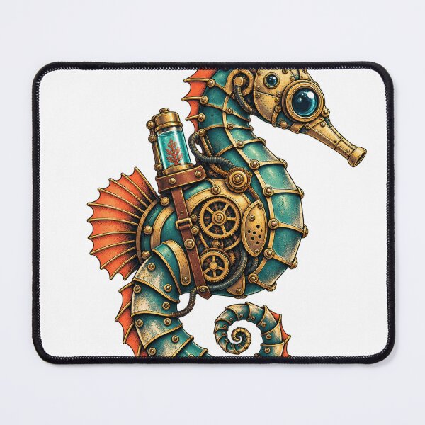 Item preview, Steampunk seahorse gears brass ocean mechanics designed and sold by LongIslandDesgn.