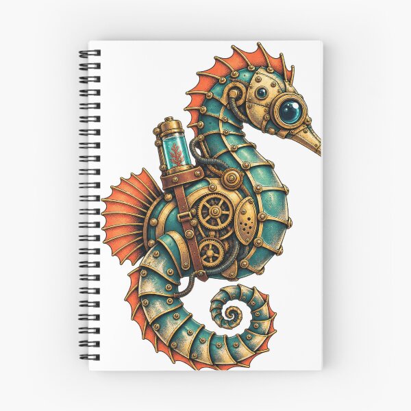 Item preview, Steampunk seahorse gears brass ocean mechanics designed and sold by LongIslandDesgn.