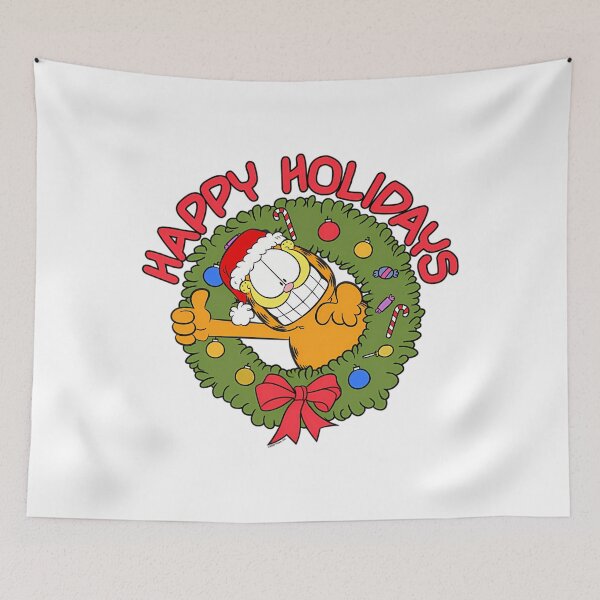 Item preview, Garfield Happy Holidays Garfield Wreath designed and sold by MisaelHermann.