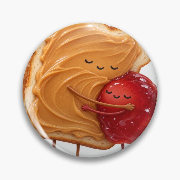 Item preview, PB and J Toast Peanut Butter Jam Hug Kawaii designed and sold by LongIslandDesgn.