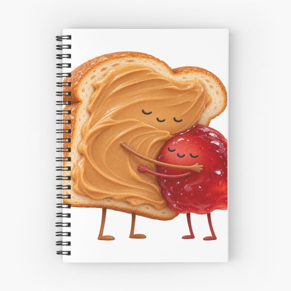 Item preview, PB and J Toast Peanut Butter Jam Hug Kawaii designed and sold by LongIslandDesgn.