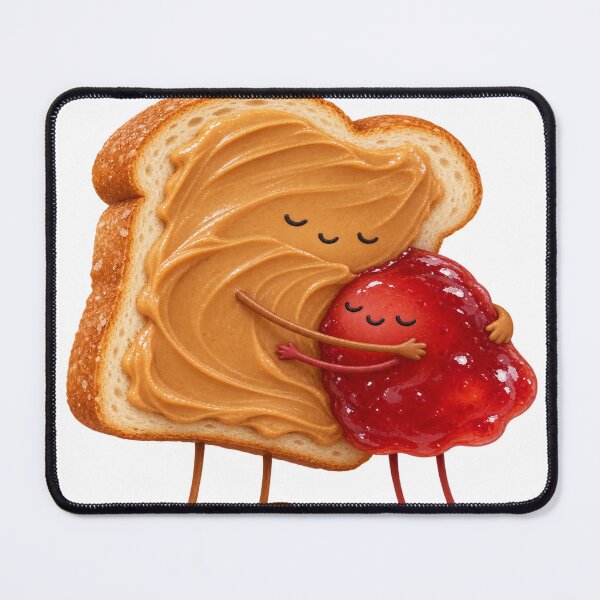 Item preview, PB and J Toast Peanut Butter Jam Hug Kawaii designed and sold by LongIslandDesgn.