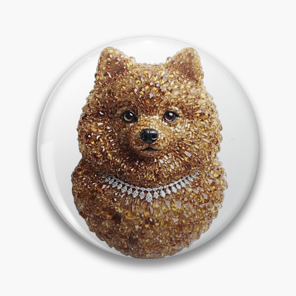 Item preview, Luxury Pomeranian Crystal Mosaic with Diamonds    designed and sold by DigitalGemArt.