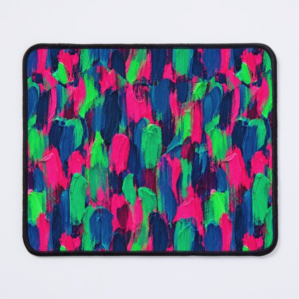 Item preview, Neon Pink Green Blue Brushstroke Pattern – Vibrant Abstract Paint Texture designed and sold by Bodique.