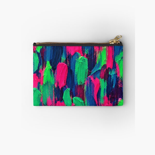 Item preview, Neon Pink Green Blue Brushstroke Pattern – Vibrant Abstract Paint Texture designed and sold by Bodique.