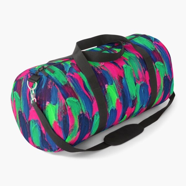 Item preview, Neon Pink Green Blue Brushstroke Pattern – Vibrant Abstract Paint Texture designed and sold by Bodique.