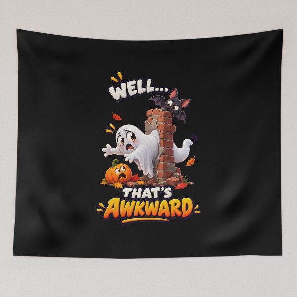 Item preview, Well That’s Awkward Funny Halloween Ghost designed and sold by Yomere.