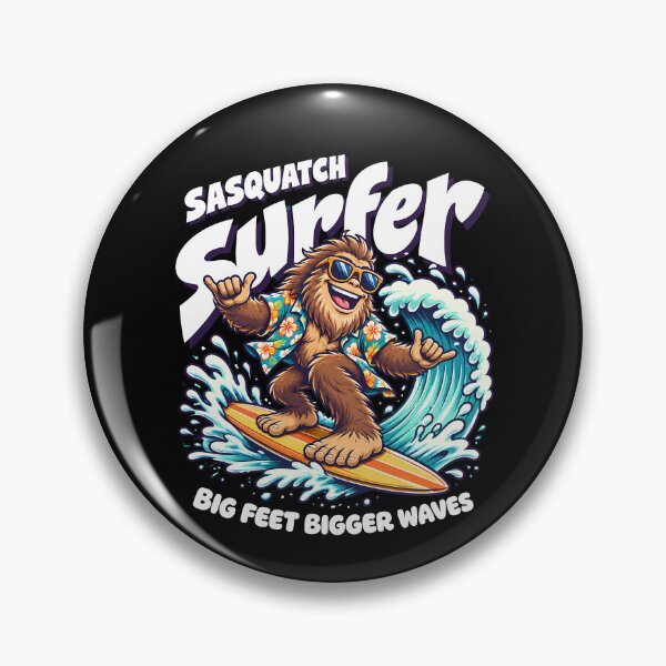 Item preview, Sasquatch Surfer Big Feet Bigger Waves Cryptid designed and sold by ShirtWreck.
