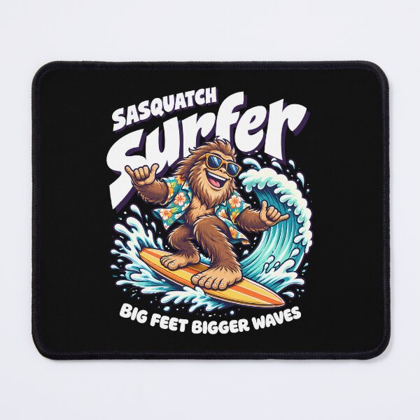 Item preview, Sasquatch Surfer Big Feet Bigger Waves Cryptid designed and sold by ShirtWreck.