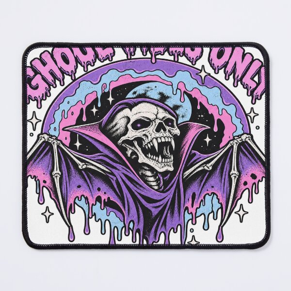 Item preview, Ghoul Vibes Only Vampire Skeleton Bat Spooky Retro designed and sold by LongIslandDesgn.