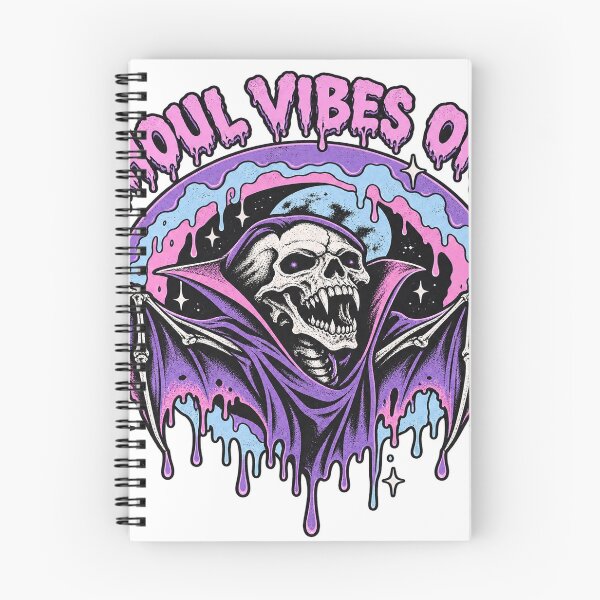 Item preview, Ghoul Vibes Only Vampire Skeleton Bat Spooky Retro designed and sold by LongIslandDesgn.