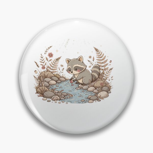 Item preview, A Little Raccoon by the Forest Stream designed and sold by Sweet Blob Co.
