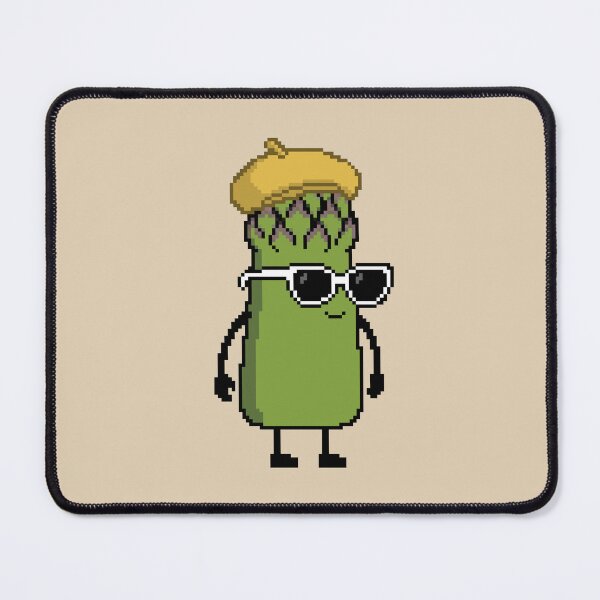 Item preview, Asparagus green Pixel with a Beret (YL) designed and sold by White Rim Mates.