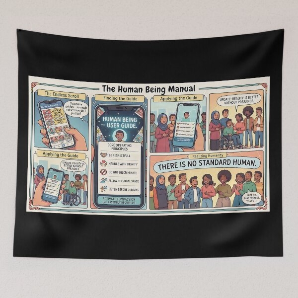 Item preview, The Human Being Manual – A Comic Against Prejudice designed and sold by Mianku | Für das Leben.