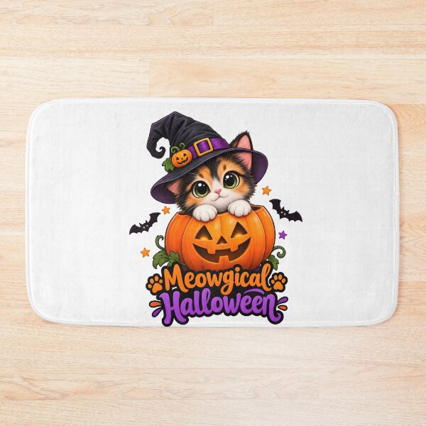 Item preview, Meowgical Halloween Calico Cat Pumpkin Witch Hat Cute Gift designed and sold by Bettybee00.